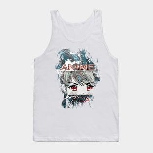 Colorful manga-style Japanese anime design Tank Top